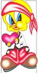 Tweety est tro cool et tweety te donne un cadeau pour la St-valantin=:) 